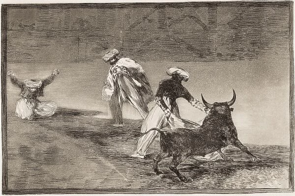 They (the Moors) play another bull with the cape in an enclo