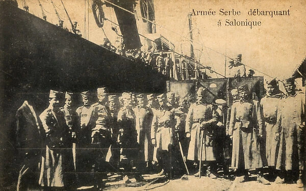 Thessaloniki, Greece - Serbian Army disembarking