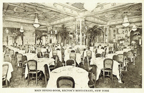 A view of the main dining room at Rectors Restaurant, New