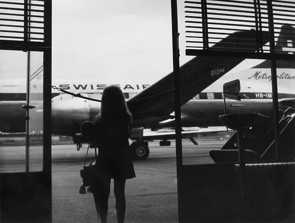 Young girl at an airport
