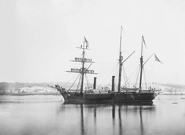 US Civil War steam frigate, 1863 C016  /  2538