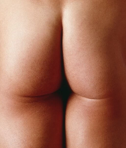 Nude mans buttocks