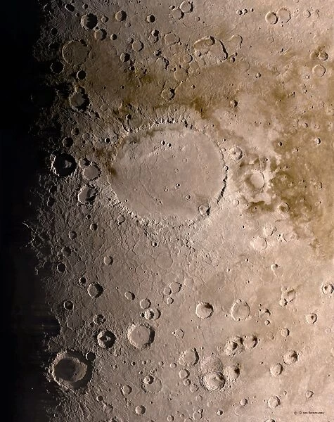 Schiaparelli crater, Mars, artwork