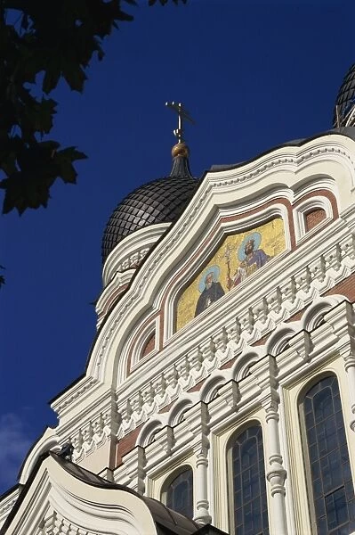 Low angle view of Alexander Nevsky Christian cathedral, Old Tallinn, UNESCO World Heritage Site
