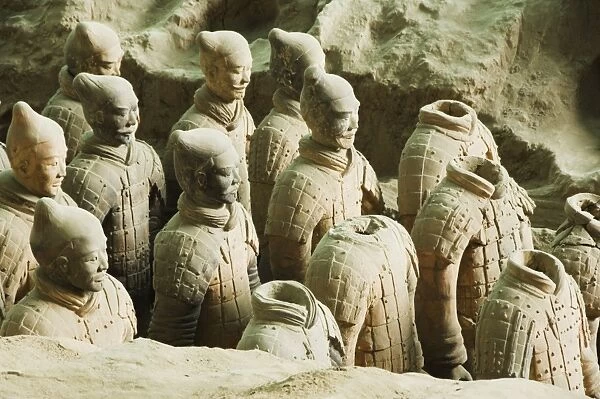 Pit 1 of the Mausoleum of the First Qin Emperor housed in The Museum of the Terracotta Warriors opened in 1979, near Xian City, Shaanxi Province