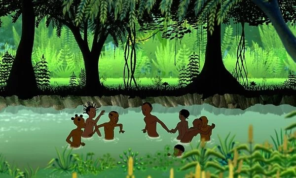 Animation Cel from Michel Ocelots Kirikou et la Sorciere (1998)