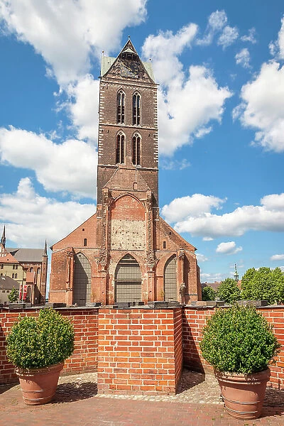 St. Marienkirchturm, Wismar, Mecklenburg-West Pomerania, Baltic Sea, North Germany, Germany