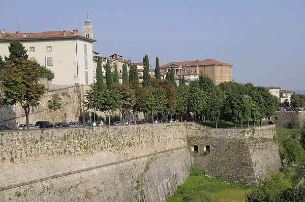 Italy, Lombardy, Bergamo, platform of St Andrew, Venetian walls, le Mura Venete