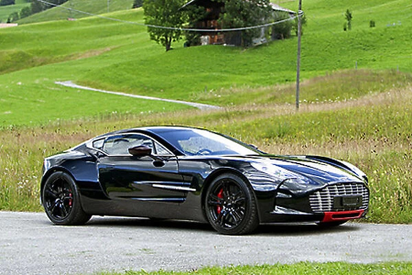 Aston Martin One-77 2011 Black red front details