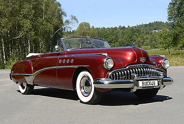 Buick Eight Convertible Coupe, 1949, Red, metallic