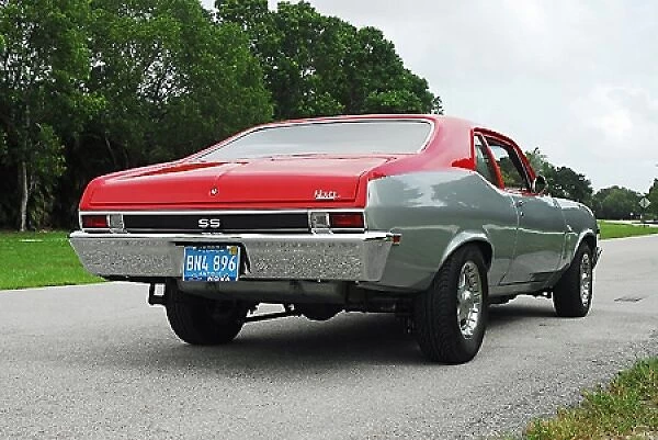 Chevrolet Nova SS 396, 1969, Red, & silver