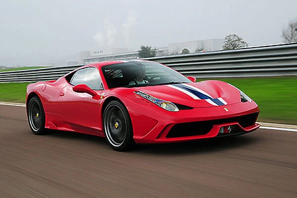Ferrari 458 Speciale, 2013, Red, with stripes