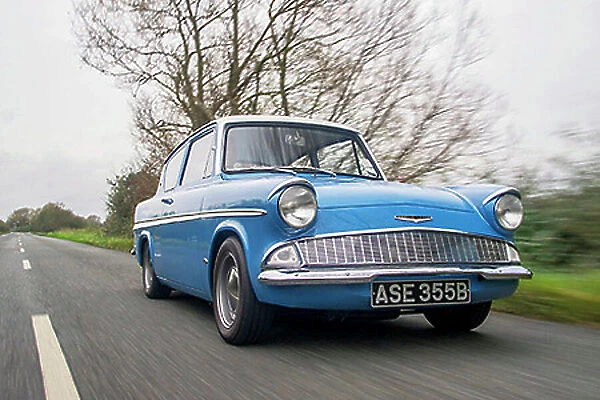 Ford Anglia Super 1964 Blue light, and black