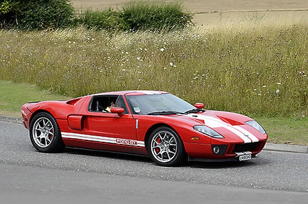Ford GT, 2006, Red, & white