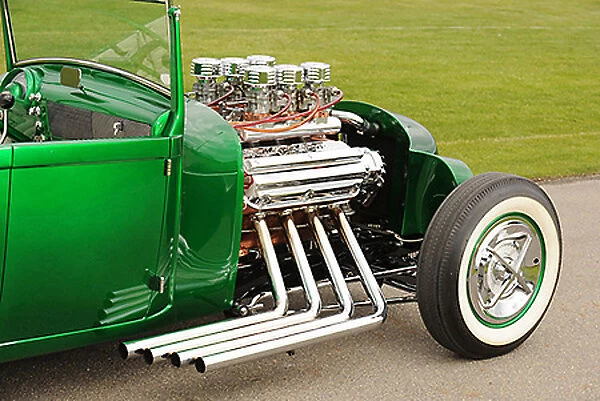 Ford (Hot Rod) Model A Roadster, 1929, Green, metallic