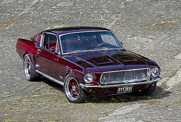 Ford Mustang fastback 1969 red metallic