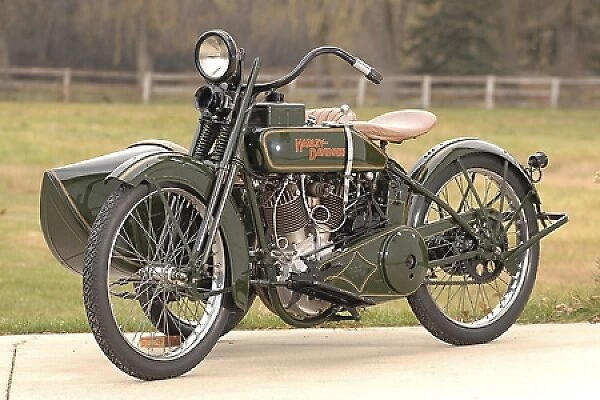 Harley Davidson Model WJ with sidecar