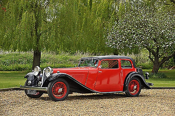 Jaguar SS1 3. 5-litre saloon 1935 Red & black