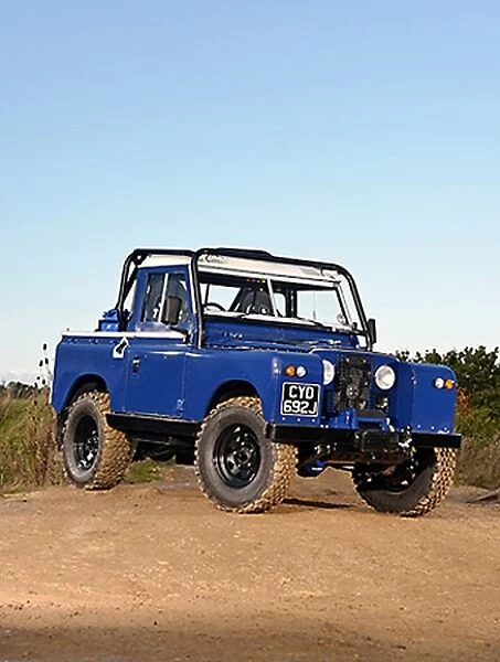 Land Rover hybrid, Morgan engine, 1971, Blue, & white