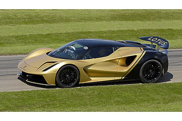 Lotus Evija prototype (at G wood FOS 2021) 2021 Gold & black