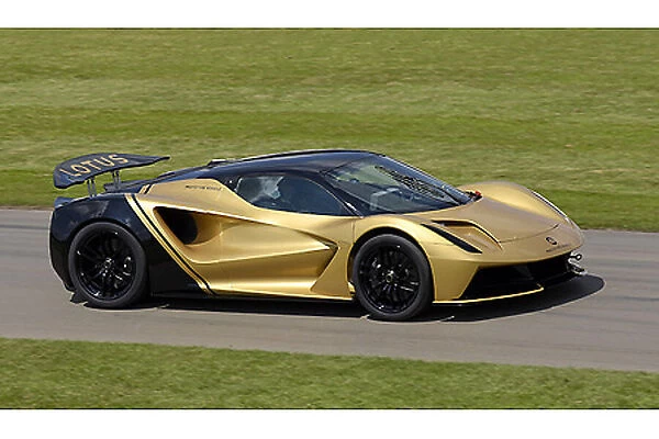 Lotus Evija prototype (at G wood FOS 2021) 2021 Gold & black