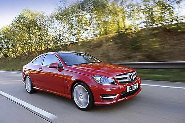 Mercedes-Benz C Class Coupe, 2011, Red