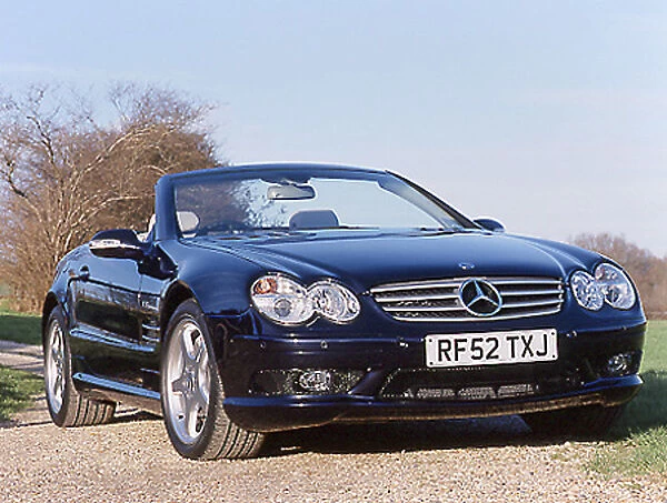 Mercedes-Benz SL 55 AMG, 2002, Blue, v. dark