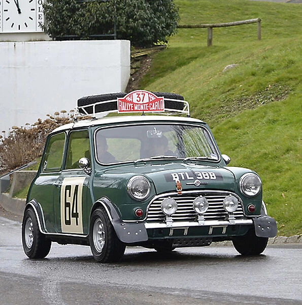 Mini Classic Cooper (rally) 1964 Green white roof