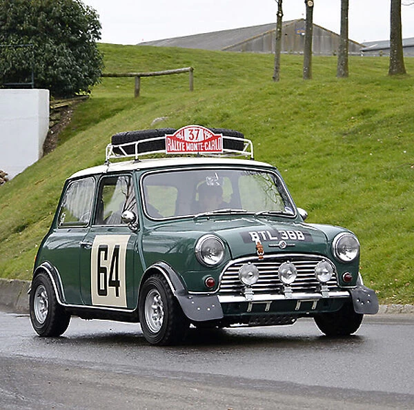 Mini Classic Cooper (rally) 1964 Green white roof