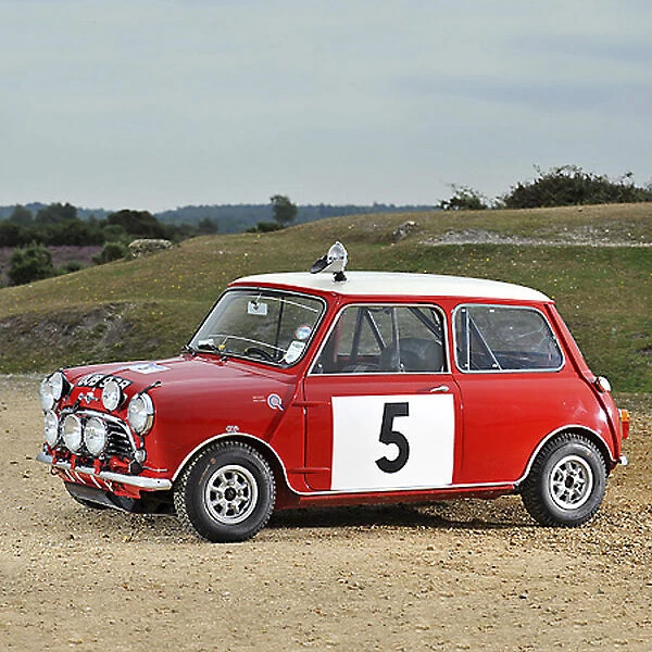 Mini Coopers (rally, ex-Tony Ambrose & Rauno Aaltonen) 1965 Red & white