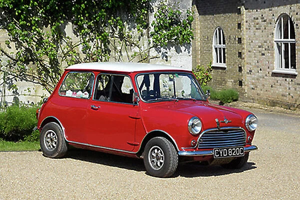 Mini Morris Cooper S 1965 Red white roof