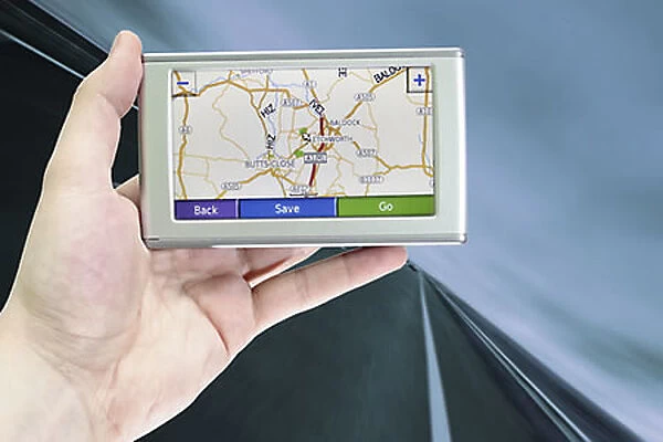 Sat Nav Concept RF 2000s current contemporary hand holding