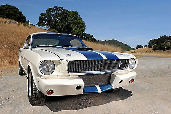 Shelby GT350 Mustang, 1966, White, blue stripes