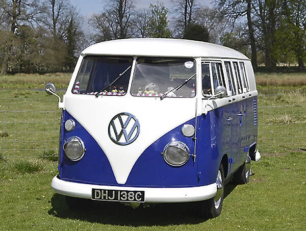 Volkswagen VW Camper Classic Camper van, 1965, Blue, & white