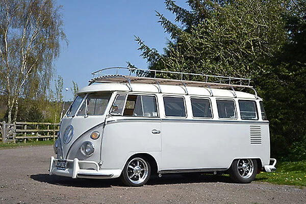 VW Classic Camper van 1963 grey white