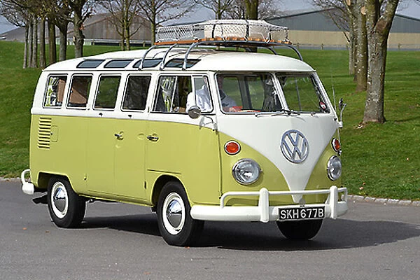 VW Classic Camper van 1964 green white