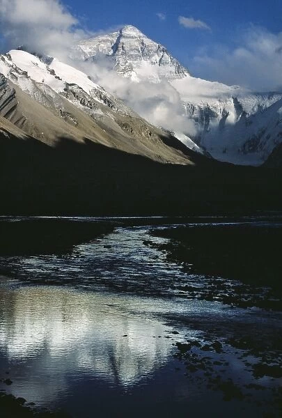 Mt. Everest and Rongbuk Glacier, Tibet, China