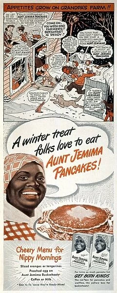 For Aunt Jemima Pancake mix, from an American magazine
