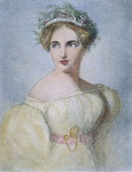 FANNY MENDELSSOHN HENSEL (1805-1847). German composer: wood engraving, 1881, after a portrait by her husband, Wilhelm Hensel