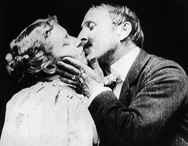 FILM: THE KISS, 1896. The first on-screen kiss, from Thomas Edisons short film The Kiss