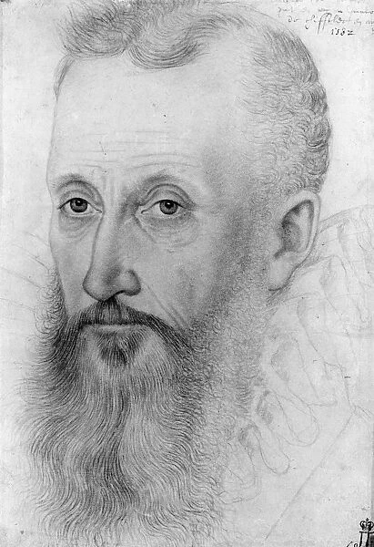 GEORGE TALBOT (1528-1590). 6th Earl of Shrewsbury. Drawing, French, 1582