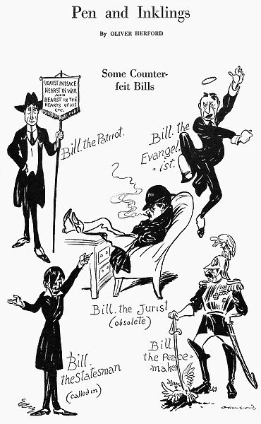 HERFORD: COUNTERFEIT BILLS. Some Counterfeit Bills. Caricatures of William Randolph Hearst