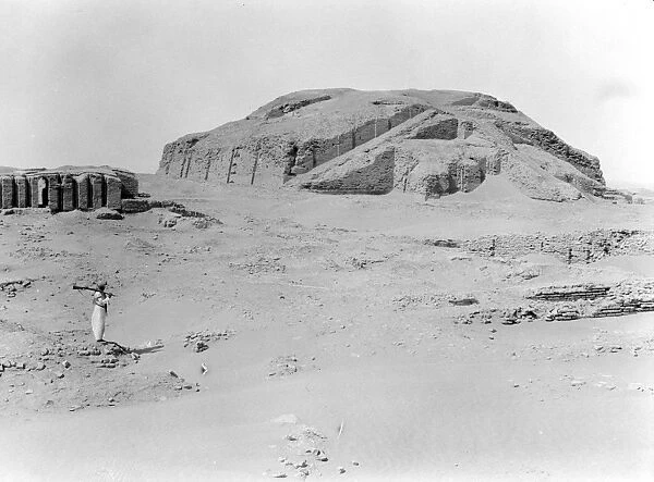 IRAQ: ZIGGURAT IN UR. Ruins of the Third Sumerian Dynasty ziggurat in Ur, built c2100 B