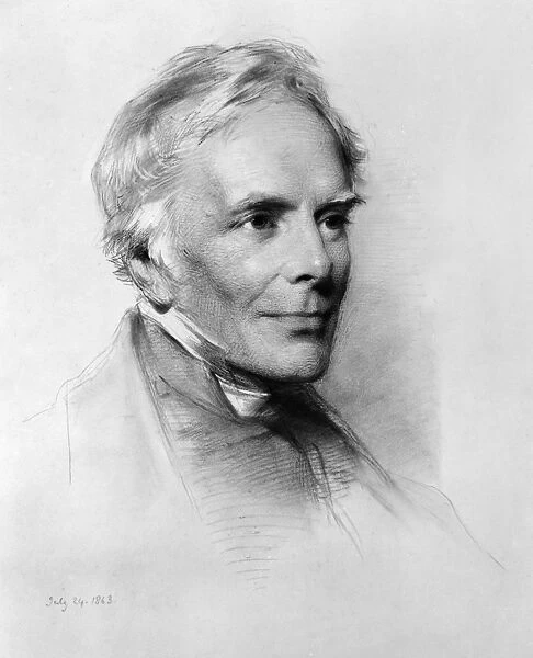 JOHN KEBLE (1792-1866). English poet and clergyman. Chalk drawing, 1863, by George Richmond (1809-1896)