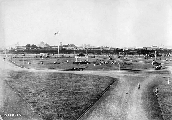 PHILIPPINES, c1900. A view of Luneta (also Rizal Park) in Manila, the Philippines