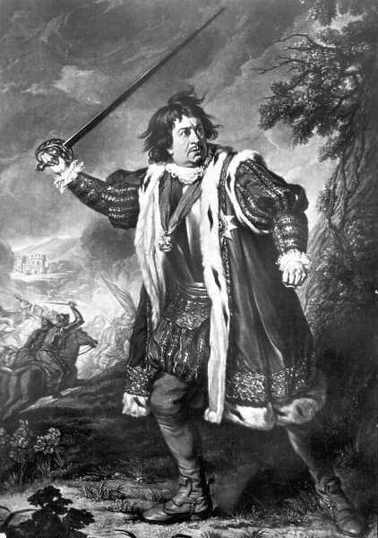 SHAKESPEARE: RICHARD III. English actor David Garrick (1717-1779) in the title