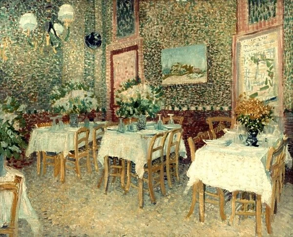 VAN GOGH: RESTAURANT, 1887. Interior of a restaurant. Canvas, summer 1887, by Vincent Van Gogh