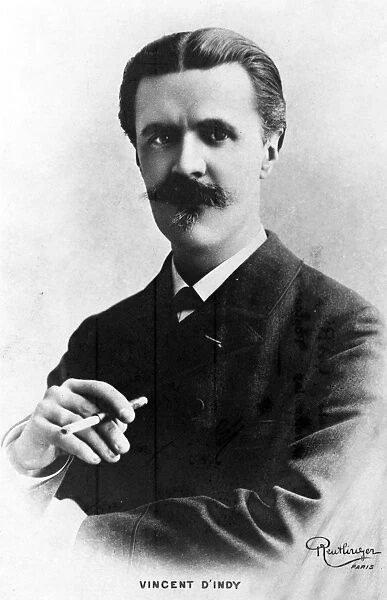 VINCENT D INDY (1851-1931). French composer. Photograph, c1900