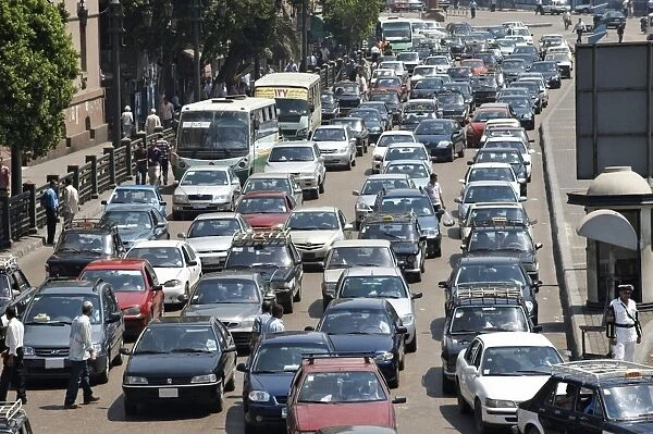Egypt, Cairo, traffic jam