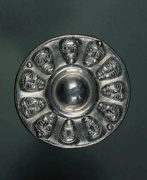 Embossed silver phalera, part of equestrian gear, from Manerbio (Lombardy region, Italy)